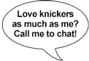 knicker lover speech bubble