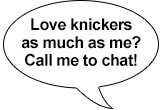 knicker lover speech bubble